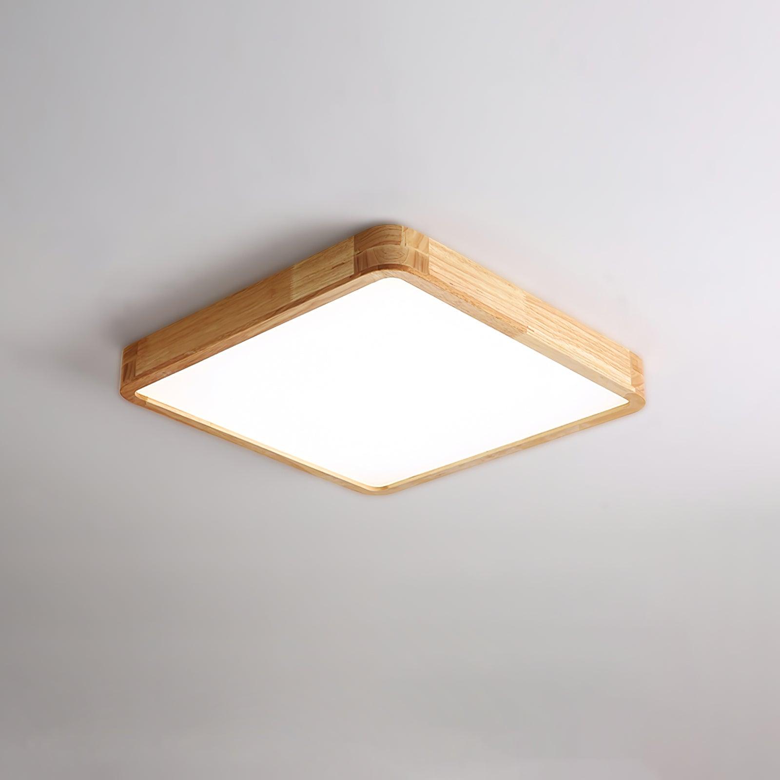 Hano Wooden Geometric Ceiling Light - Lamp Copper