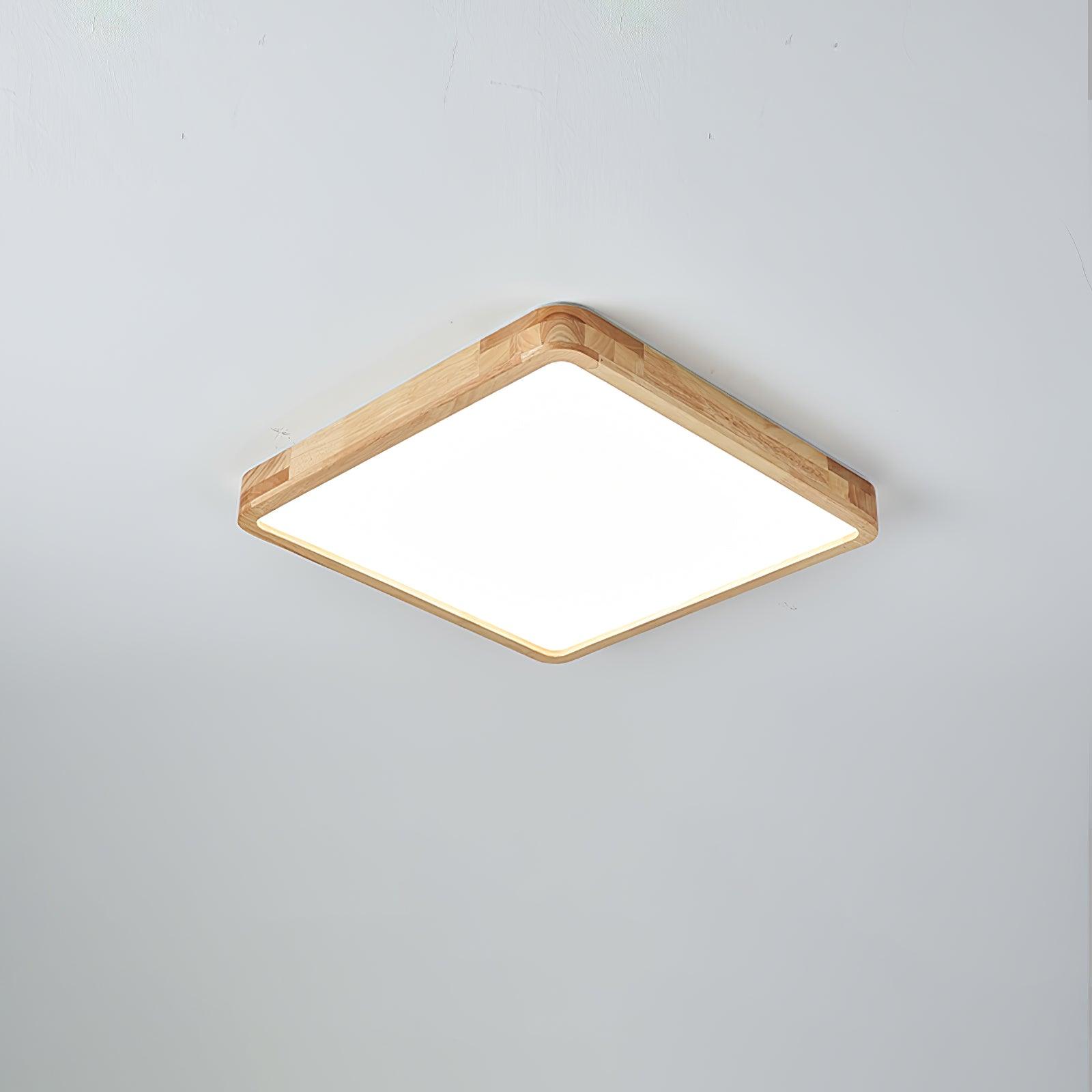 Hano Wooden Geometric Ceiling Light - Lamp Copper