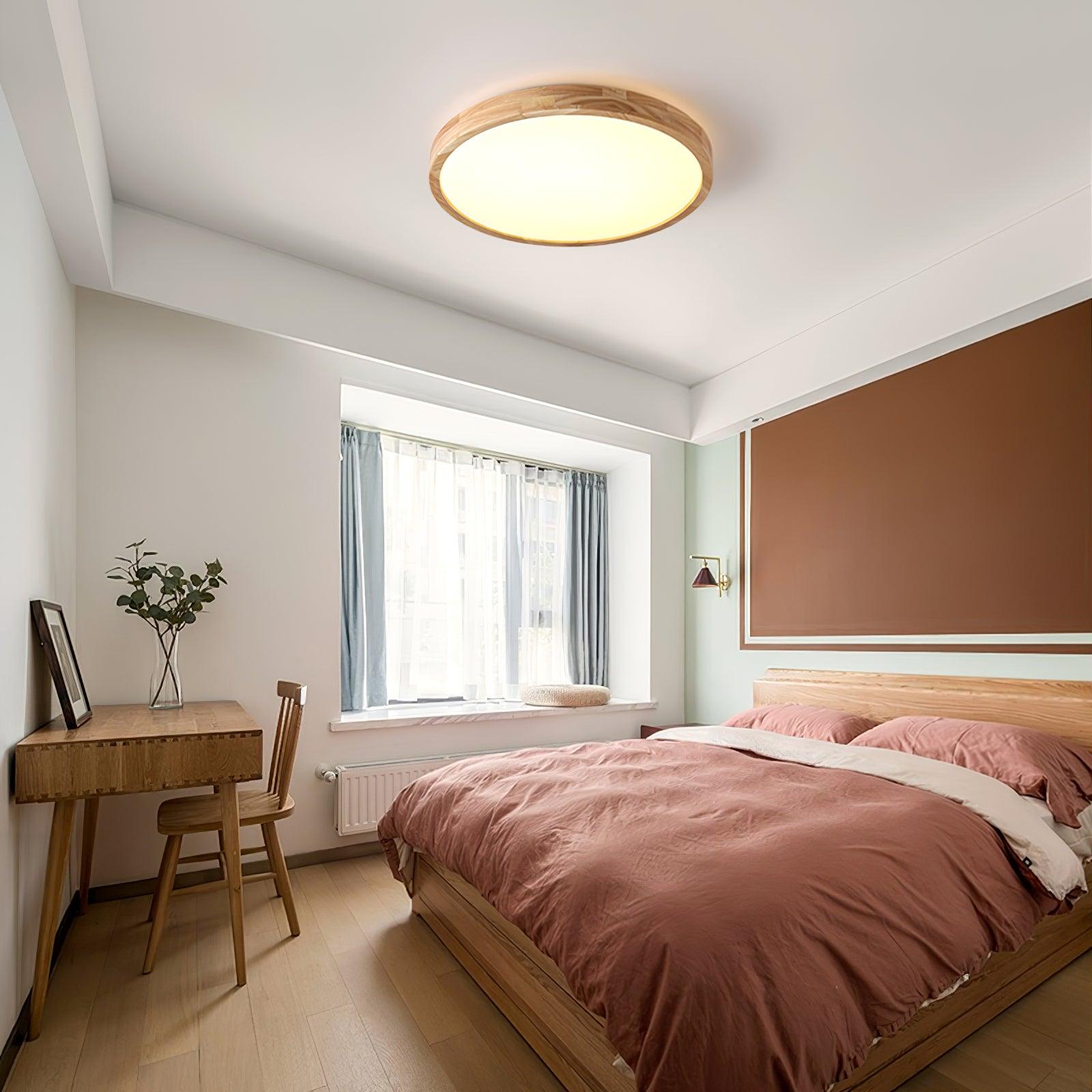 Hano Wooden Geometric Ceiling Light - Lamp Copper