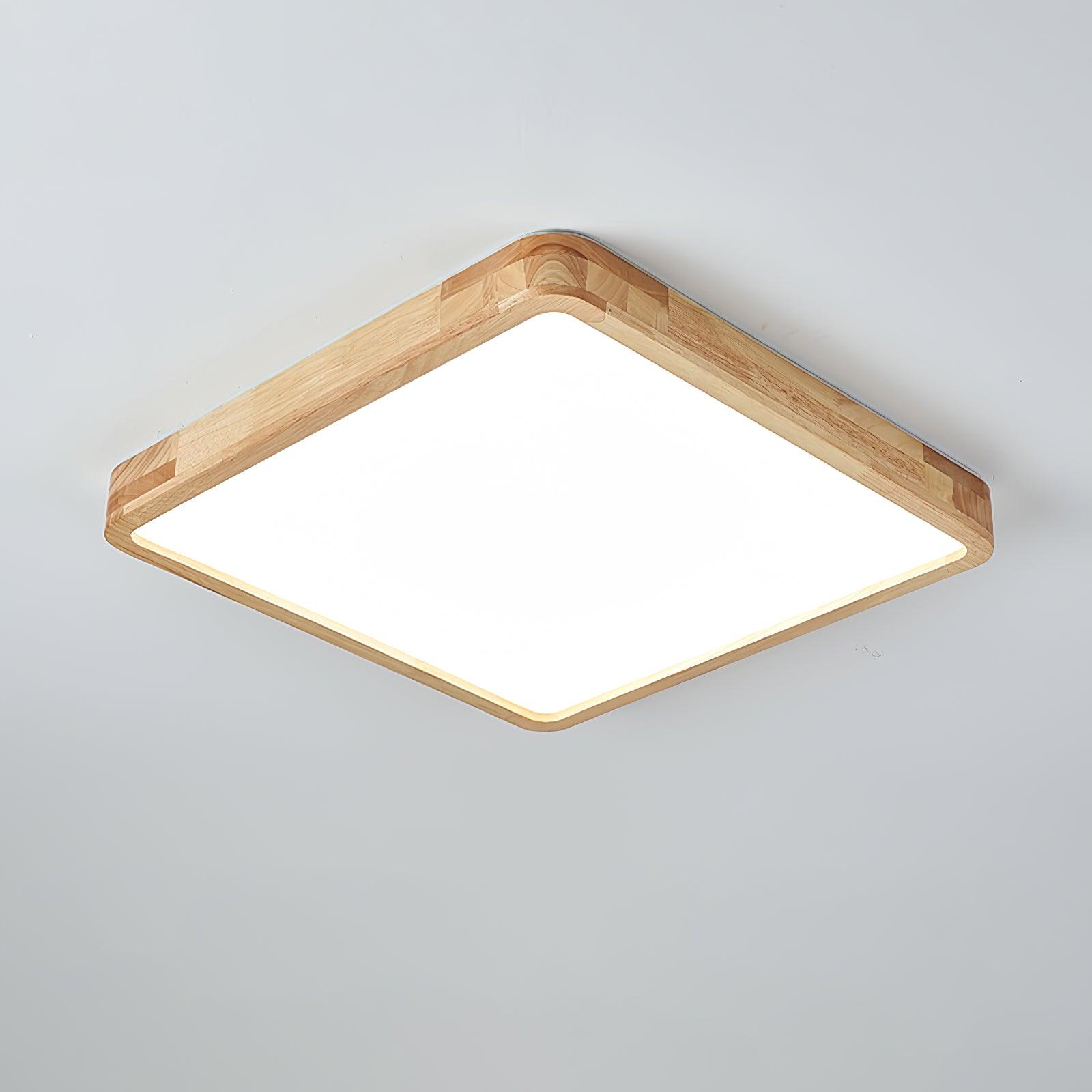 Hano Wooden Geometric Ceiling Light - Lamp Copper