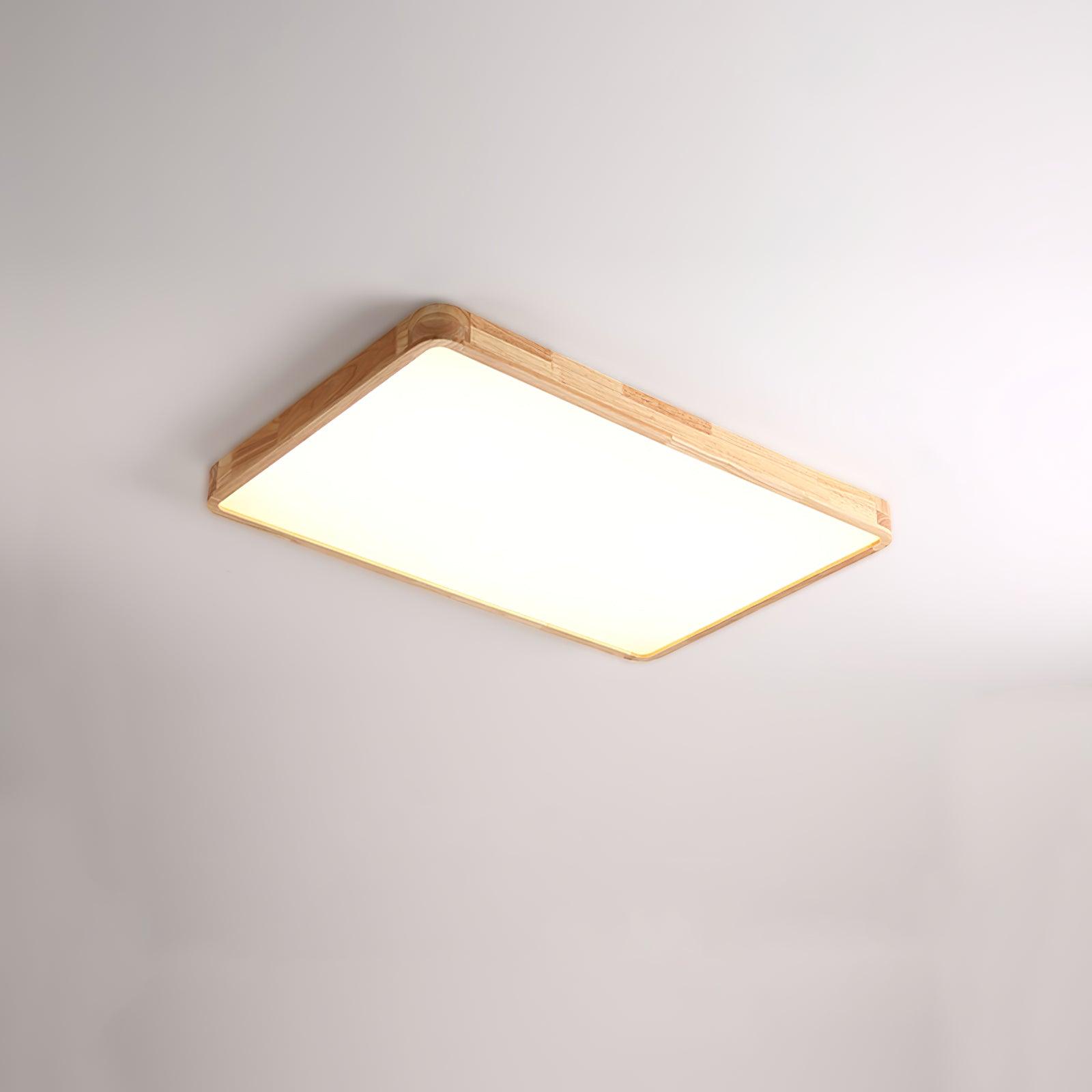 Hano Wooden Geometric Ceiling Light - Lamp Copper