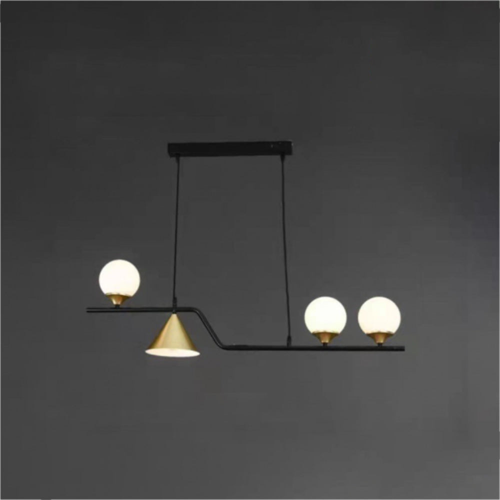 Arisha Modern LED Pendant Light Black/Gold Glass Living Room/Bedroom - Lamp Copper