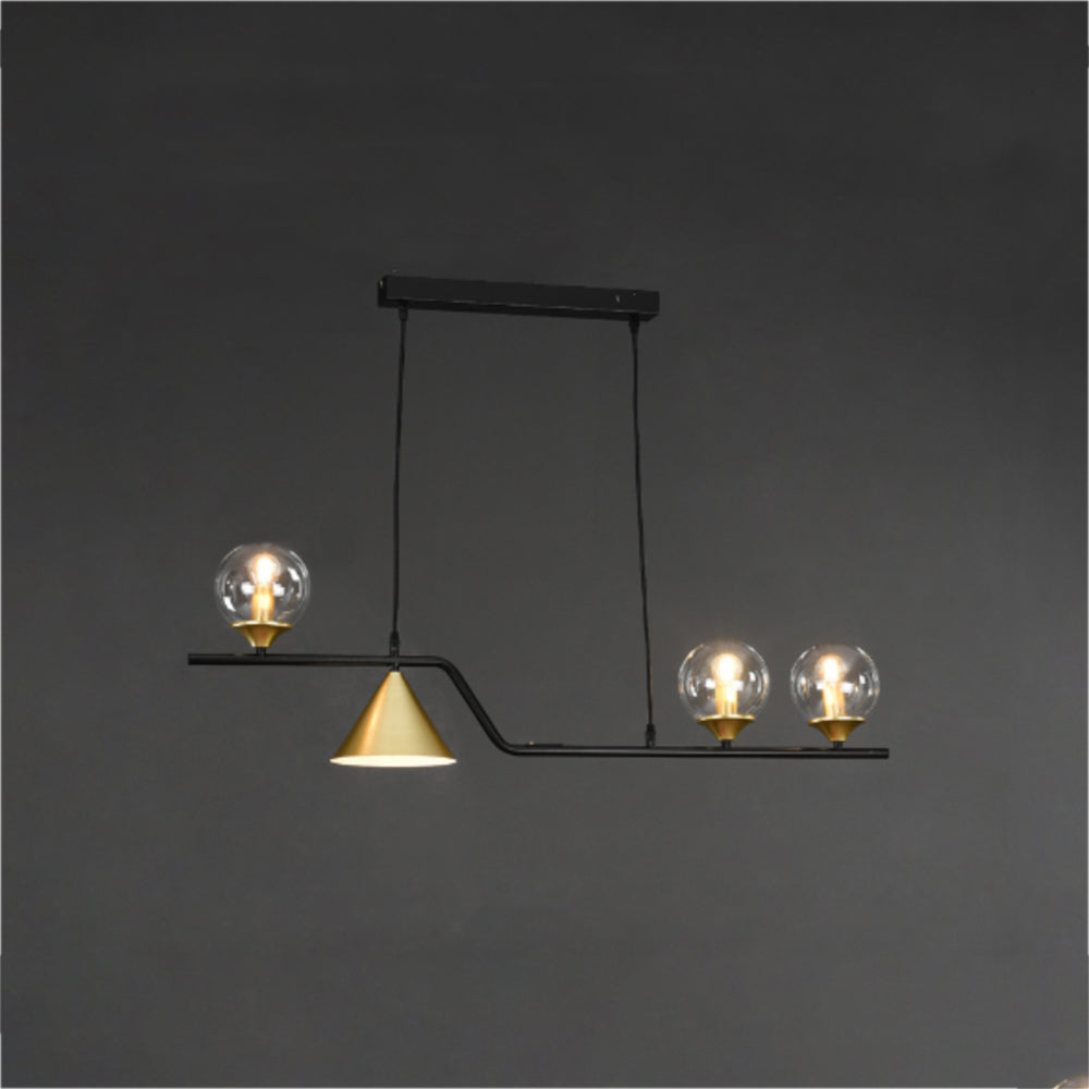 Arisha Modern LED Pendant Light Black/Gold Glass Living Room/Bedroom - Lamp Copper