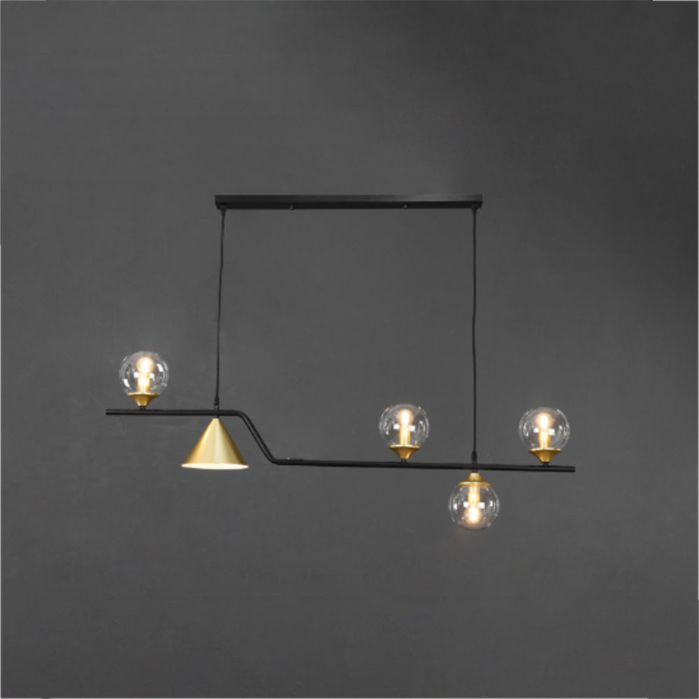 Arisha Modern LED Pendant Light Black/Gold Glass Living Room/Bedroom - Lamp Copper