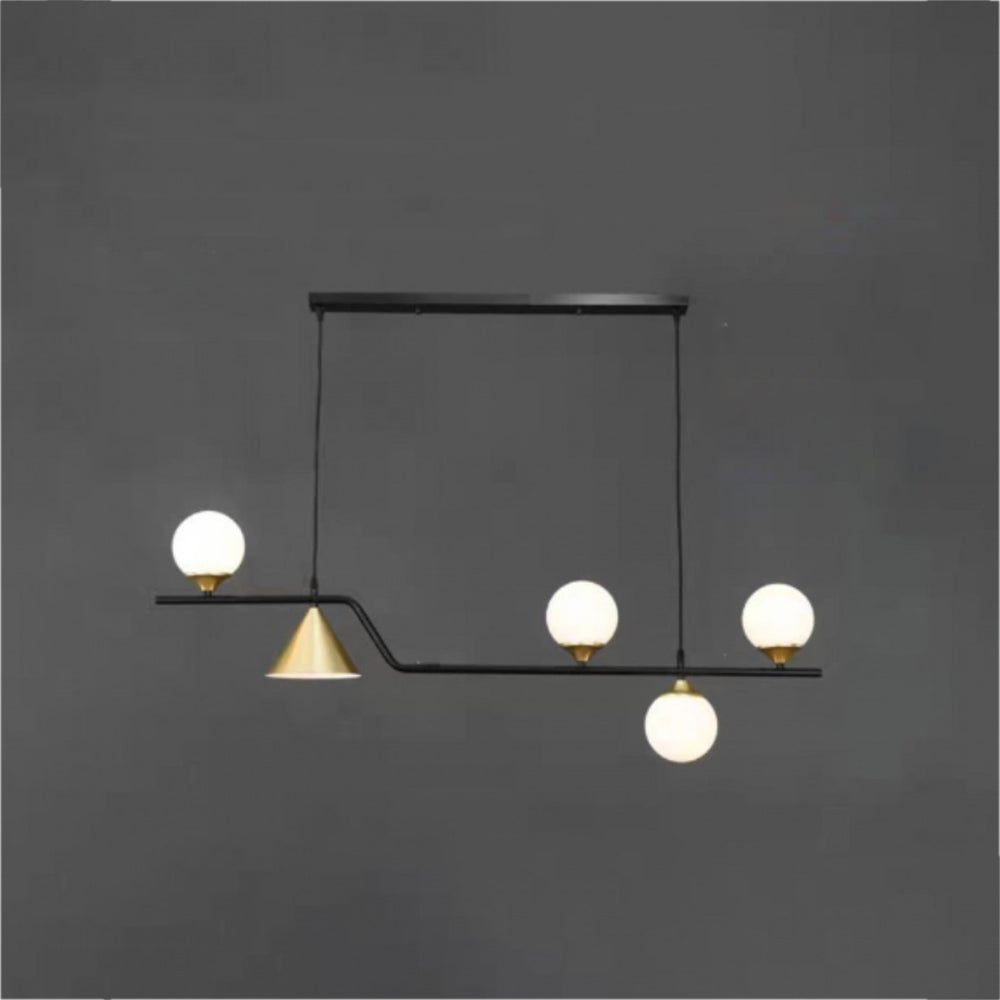 Arisha Modern LED Pendant Light Black/Gold Glass Living Room/Bedroom - Lamp Copper