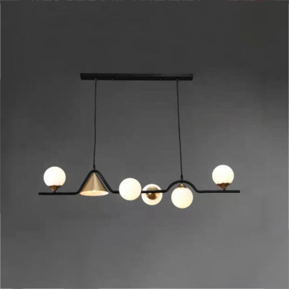 Arisha Modern LED Pendant Light Black/Gold Glass Living Room/Bedroom - Lamp Copper