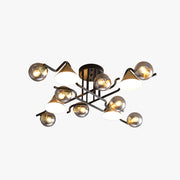 Arisha Design LED Flush Mount Ceiling Light Bedroom/Living Room - Lamp Copper