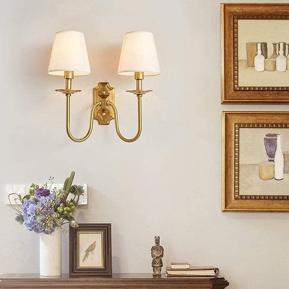 Chloe Vintage Fabric Shades Wall Lamp - Lamp Copper