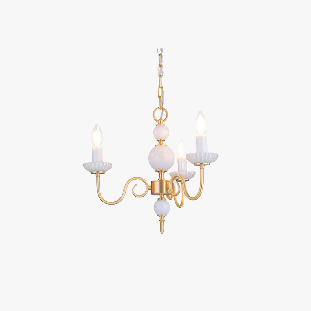 Silva Vintage LED Candle Chandelier Ceramic Bedroom - Letslighting
