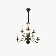 Silva Chandelier Rustic Glass Living Room Bedroom - Lamp Copper