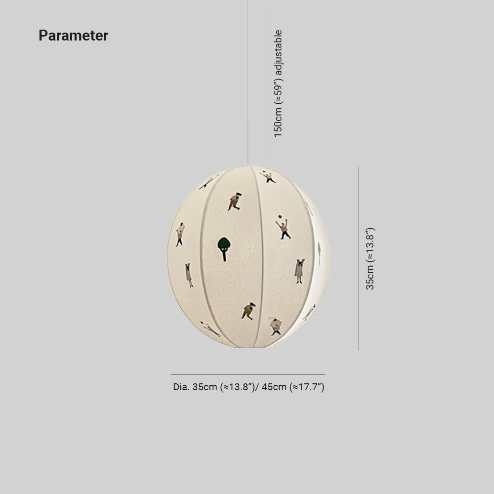 Elva Pendant Light Paper Ball Drawing - Lamp Copper