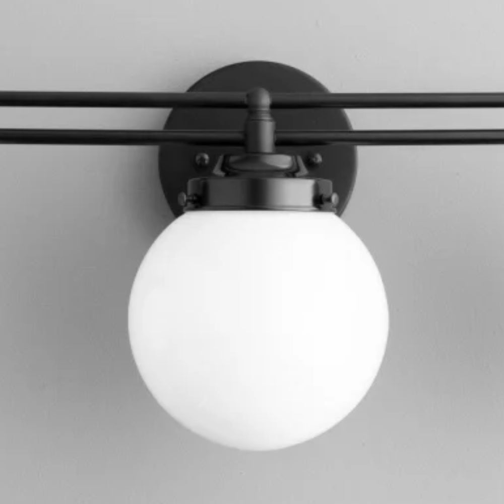 Pearl Wall Sconce Milk Glass Antique Brass  for  Bedroom
