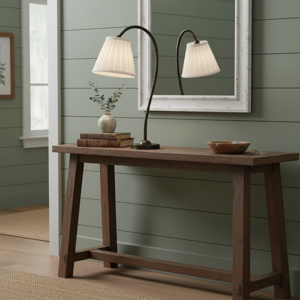 Grace Brass Linen Shade Table Lamp
