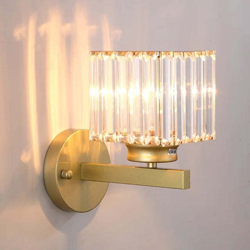 Arisha Modern LED Crystal Wall Lamp Square, Round - Lamp Copper
