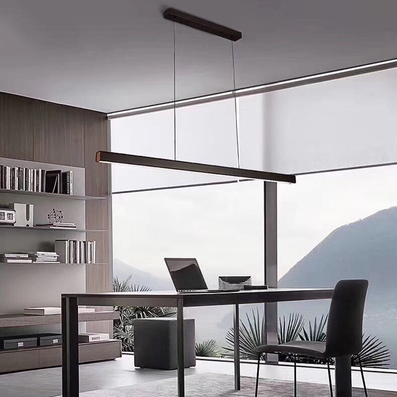 Orva Minimalist Classic Black & White Linear Pendant Light - Lamp Copper