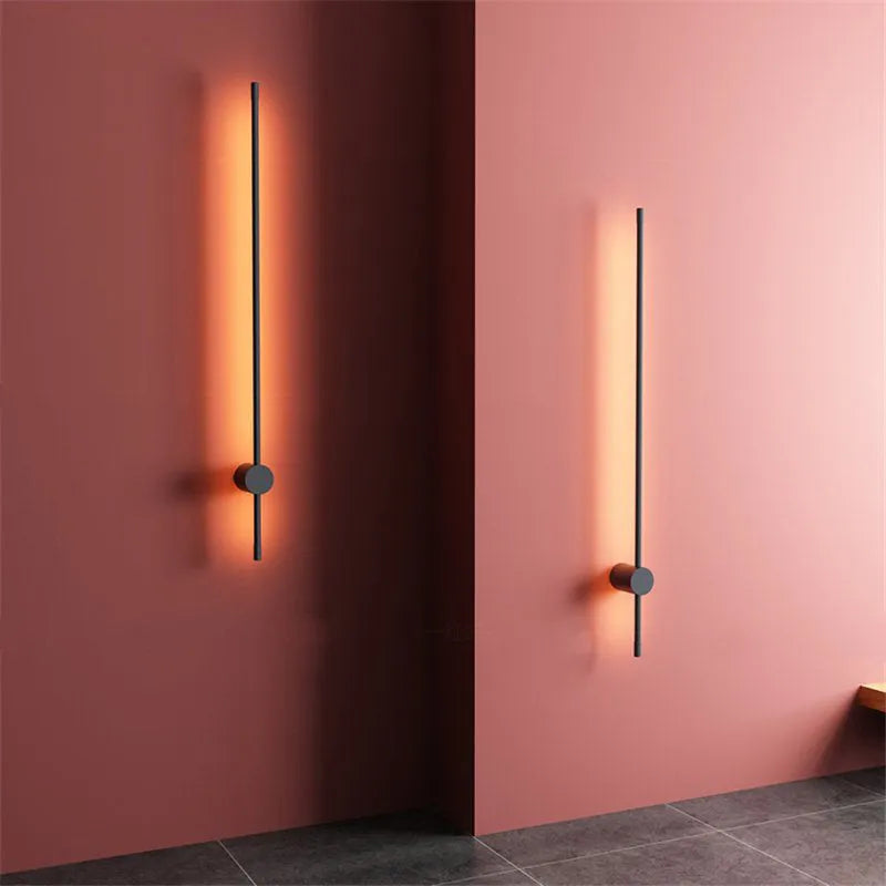 Eonix Minimalist Rotatable Linear Outdoor Wall Lamp, Black - Lamp Copper