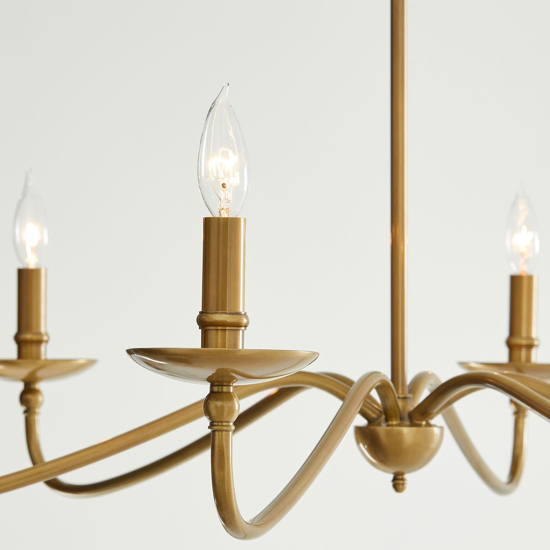 Lodge Minimalist Rustic Iron Candle Chandelier Hallway