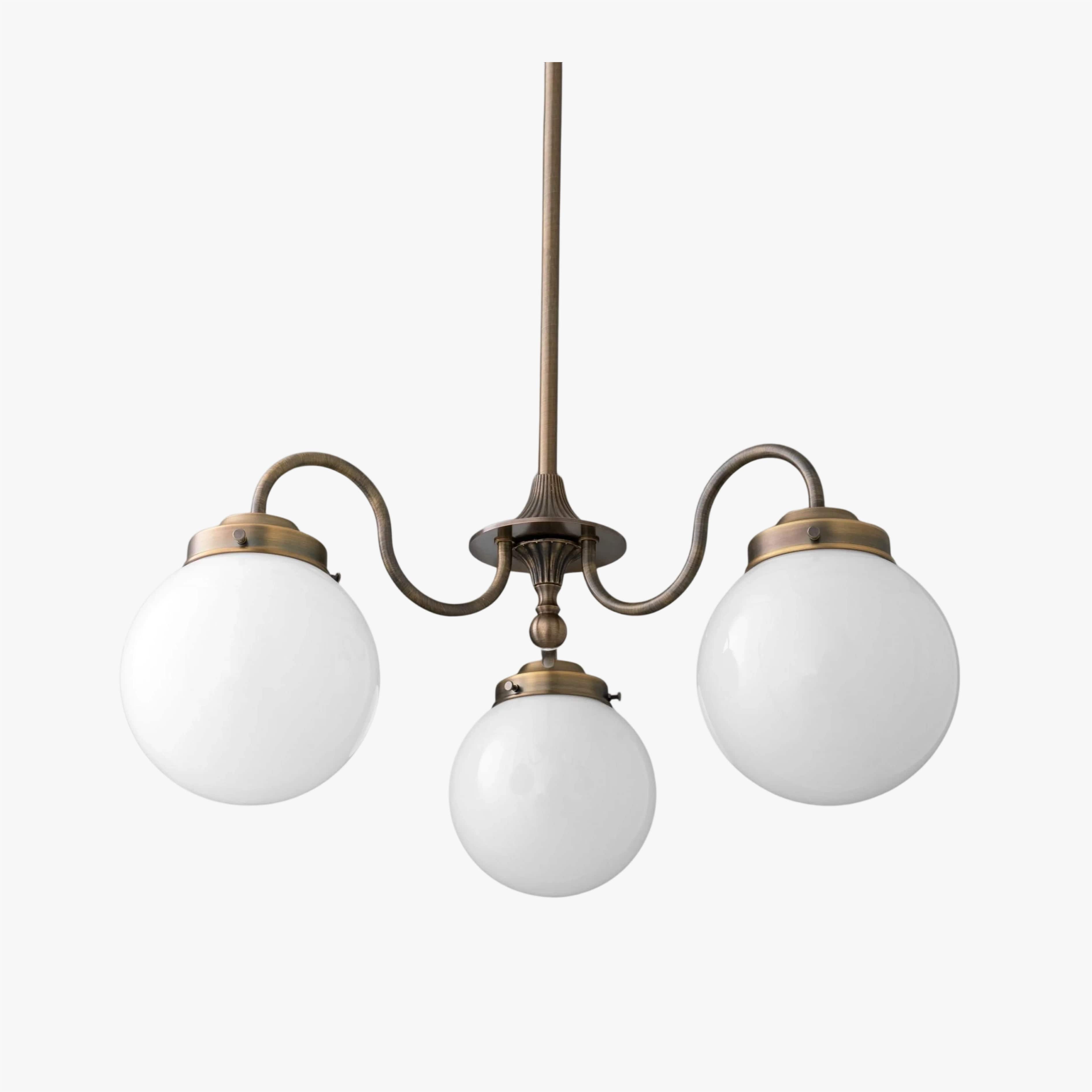 Pearl 3-Light Glass  Chandelier