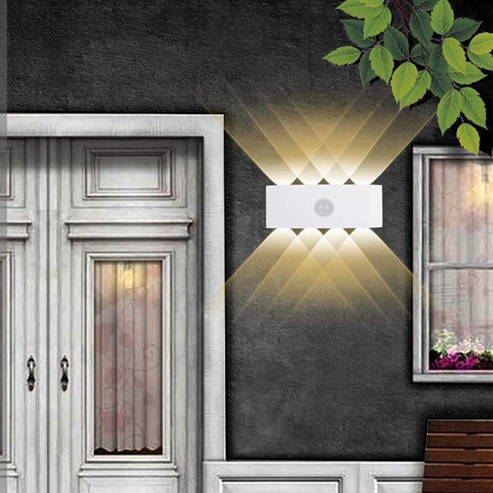 Ray Modern Simple Metal/Acrylic Fixtures Up And Down LED Light Wall Lamp, Black/White - Lamp Copper