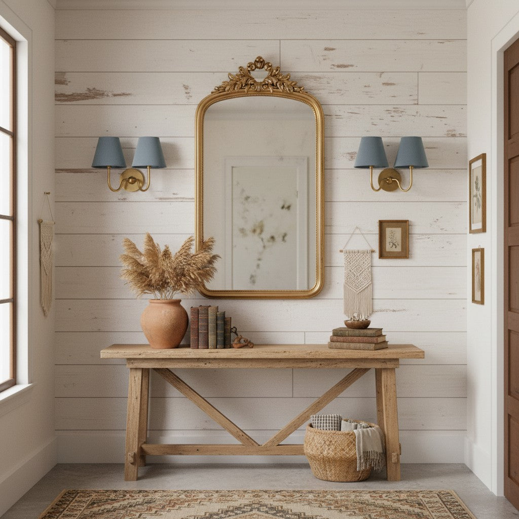 Grace Brass Linen Wall Lamp