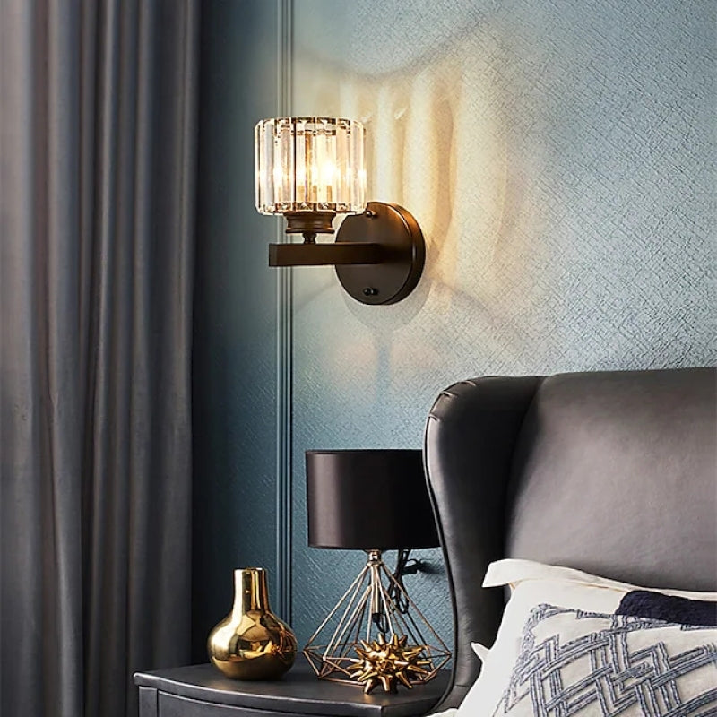Arisha Modern LED Crystal Wall Lamp Square, Round - Lamp Copper