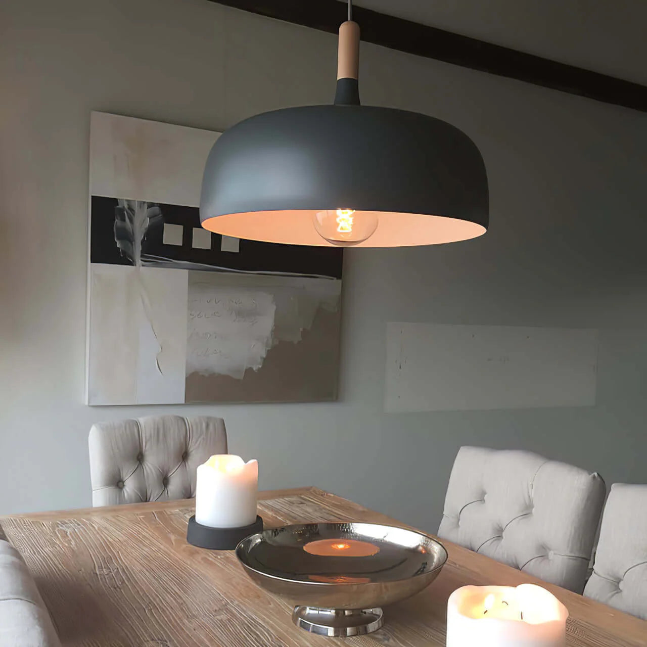Aria Modern Pendant Light Dome Macaron Dining Room - Lamp Copper