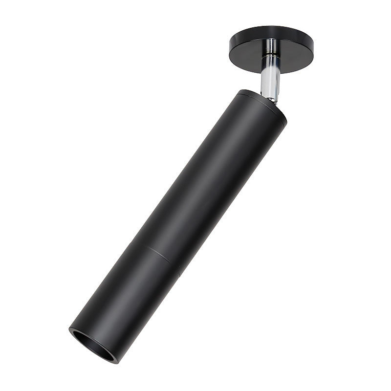 Aria Modern Long Tube Spotlight, Metal, Black/White - Lamp Copper