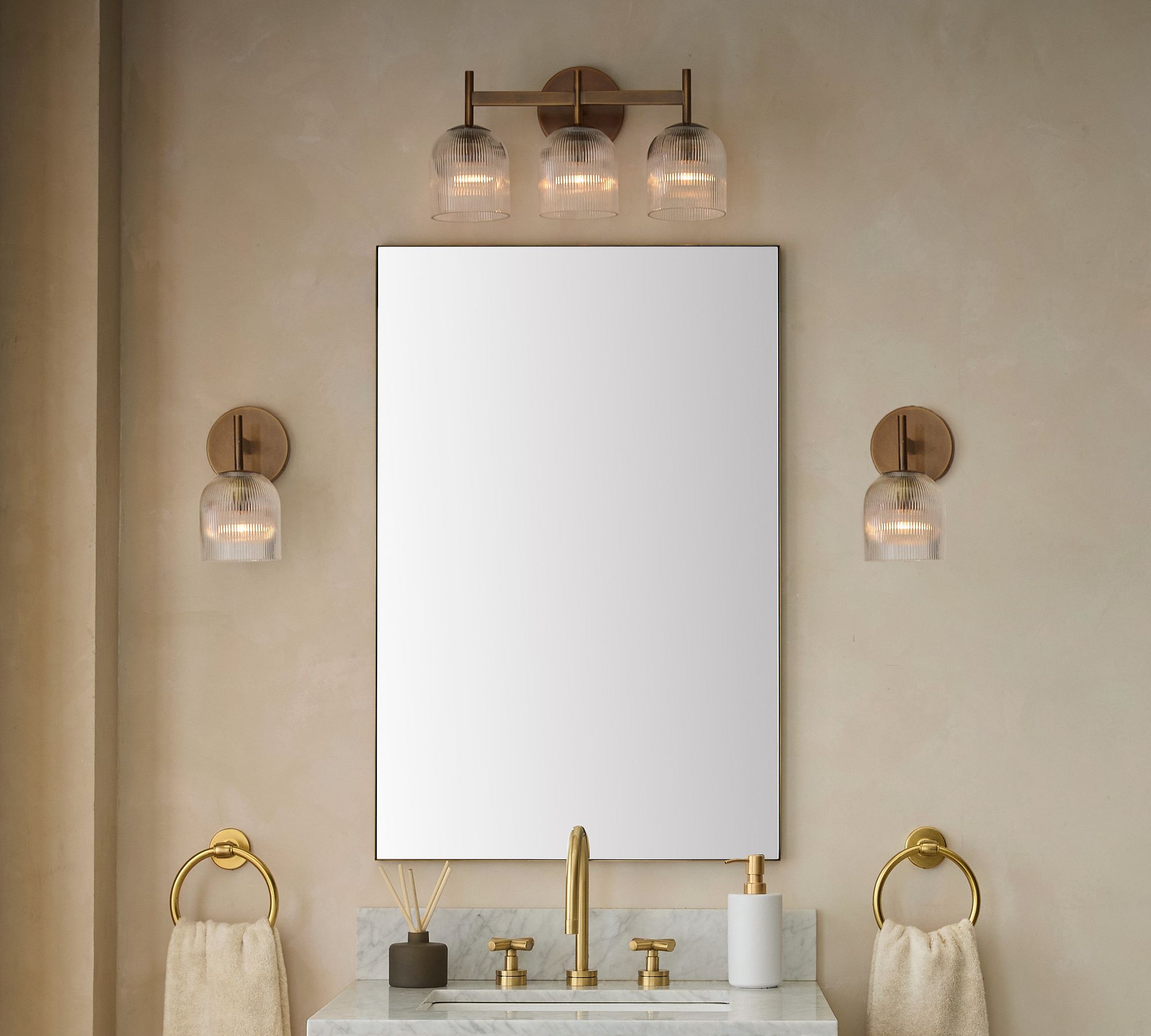 Haze Glass Metal Wall Light