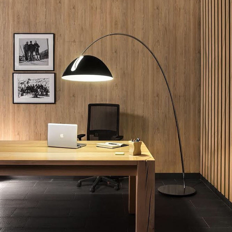 Avi Modrn Fishing Rod Metal Floor Lamp, Black - Lamp Copper