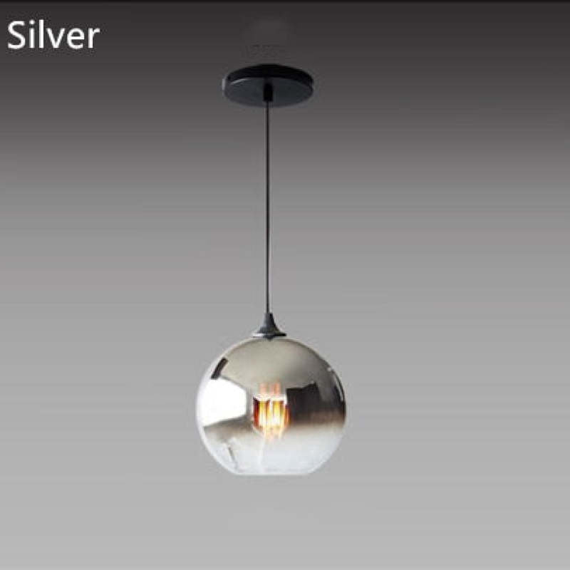 Brina Frosted Balloon Pendant Light Gradient - Lamp Copper