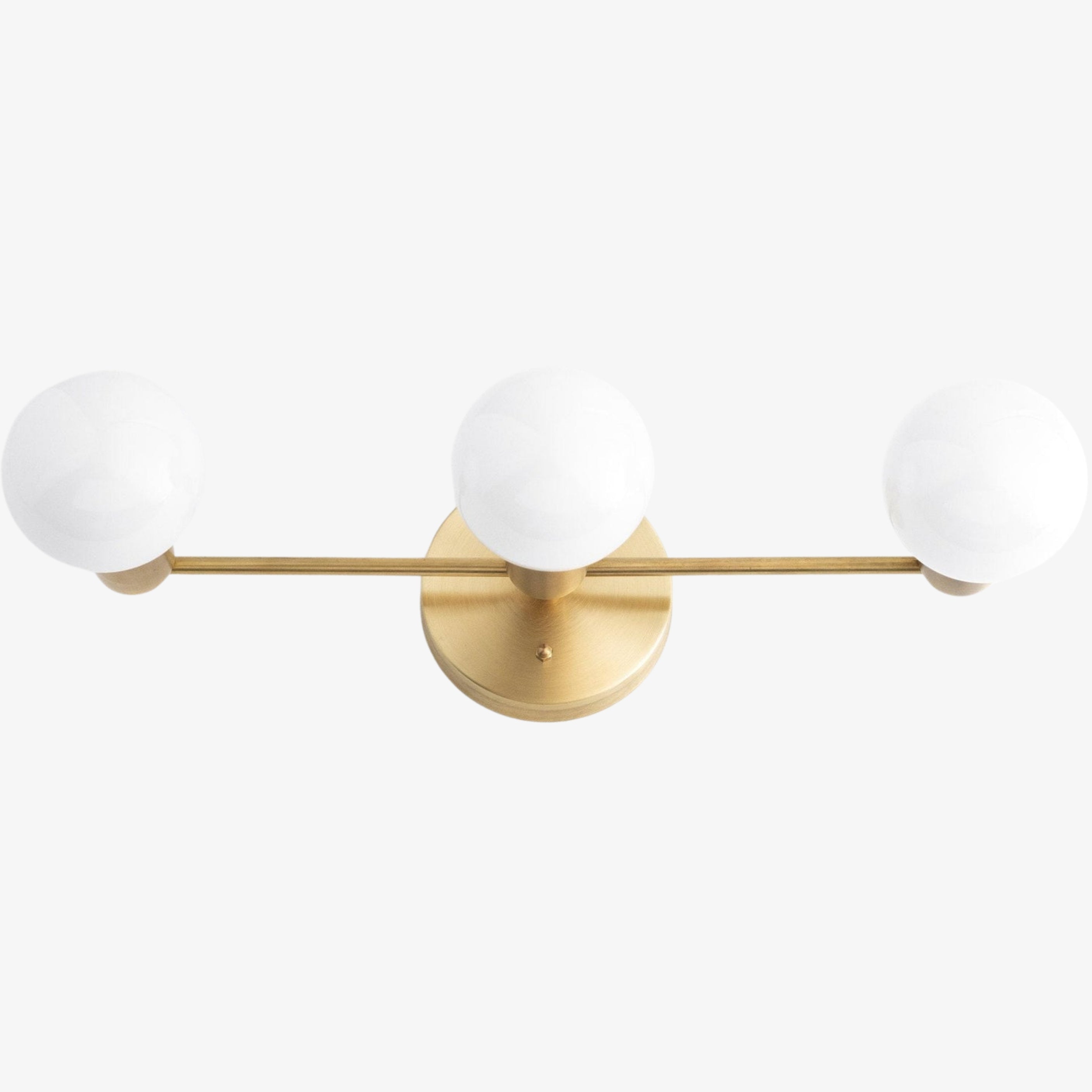 Pearl 3-Light Milk Glass Globe Wall Sconce Mid-Century Light