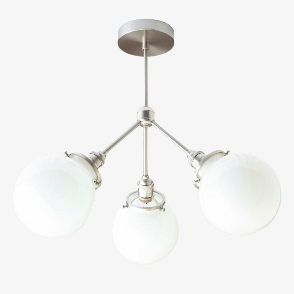 Pearl Globe Ceiling Light with Opal Shade