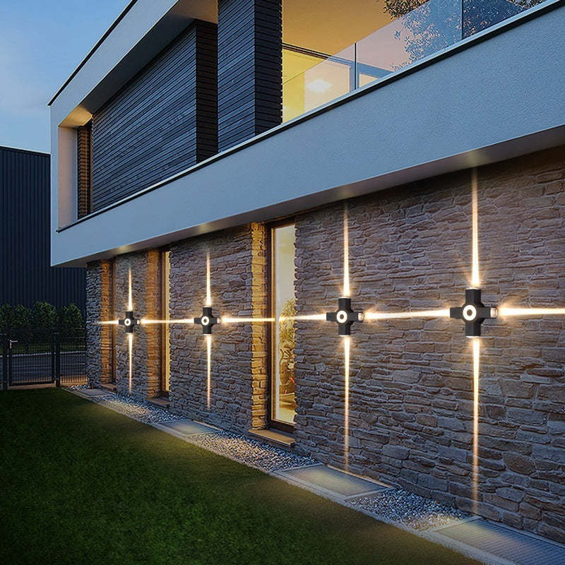 Ovelo Modern Waterproof Minimalist Cross Outdoor Wall Light Garden/Corridor - Lamp Copper
