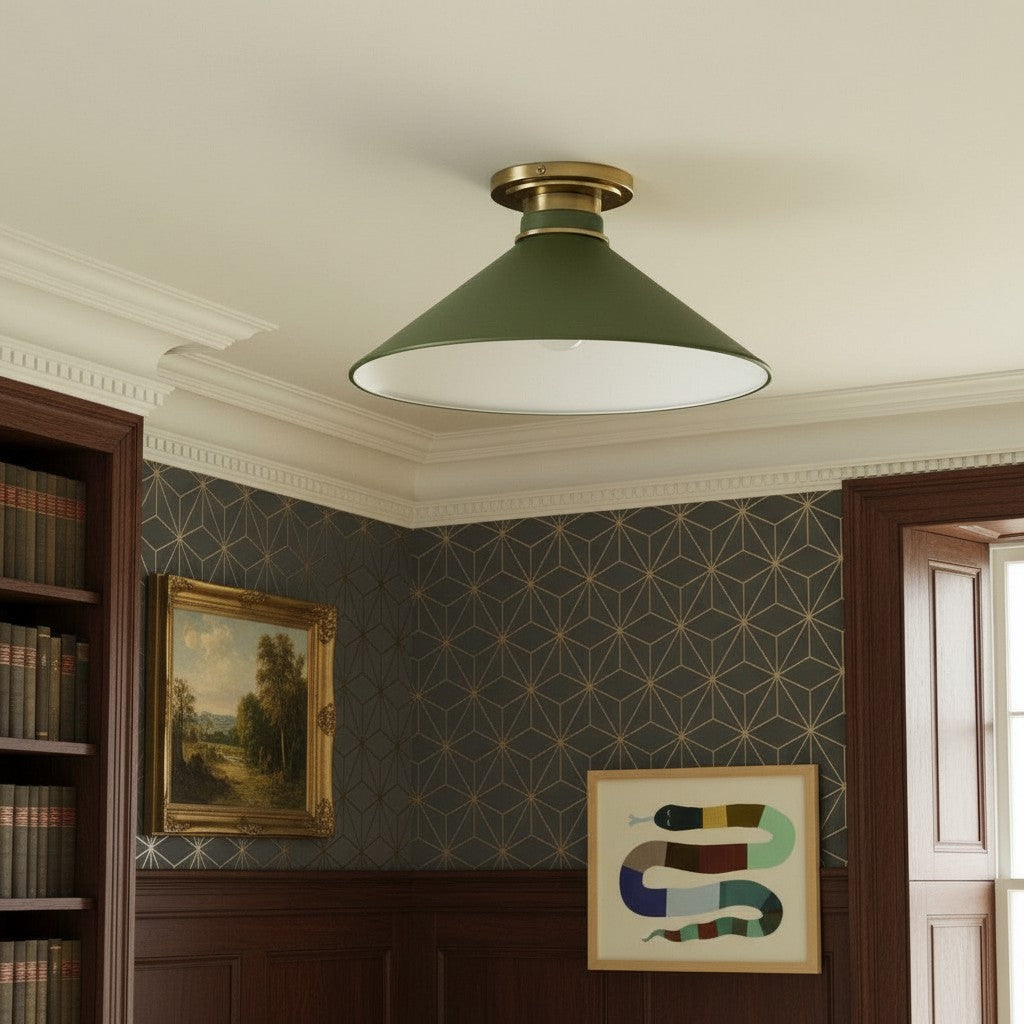 Grange Ceiling Light Metal&Glass