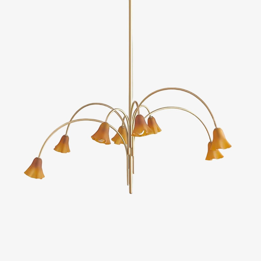 Musa Arched Arm Floral Chandelier Romantic Bedroom