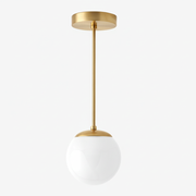 Pearl Glass White Globe Pendant Light Kitchen
