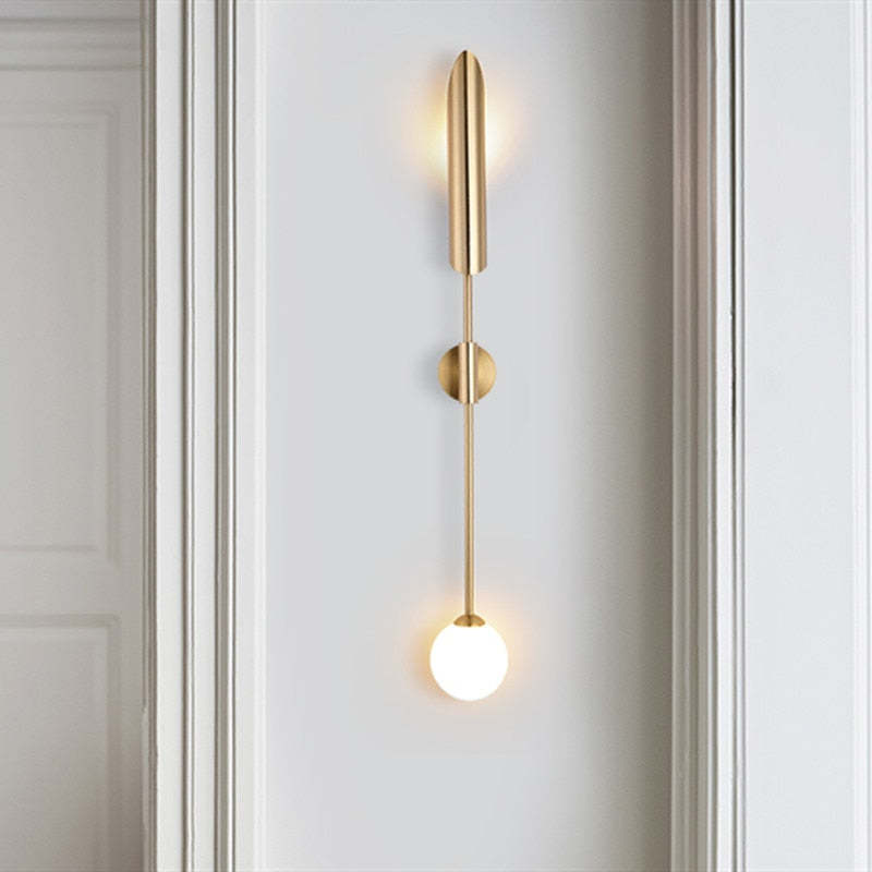 Phira Luxury Double-head Golden Scabbard Wall Lamp - Lamp Copper