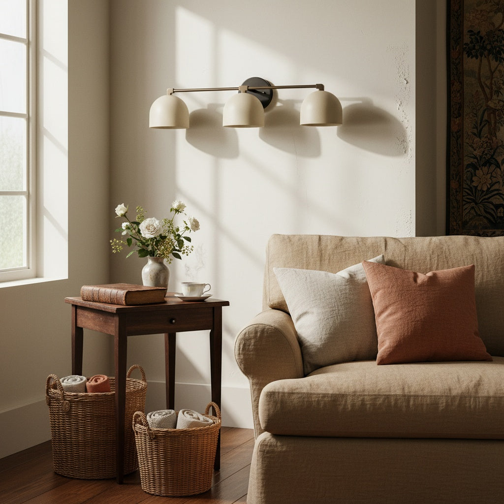 Chroma Dome Brass Wall Sconce Modern Bathroom