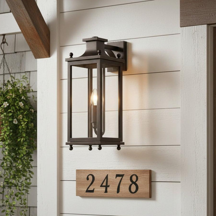 Guard  Wall Lamp  Brass Glass Outdoor