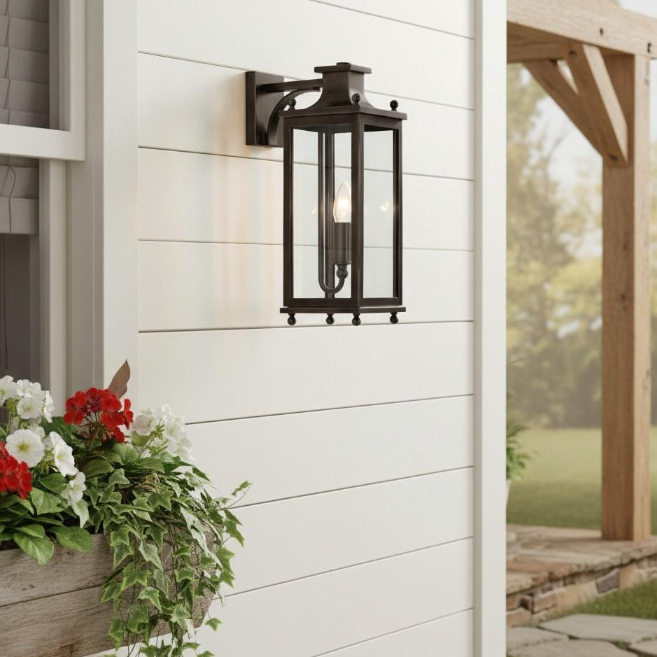 Guard  Wall Lamp  Brass Glass Outdoor
