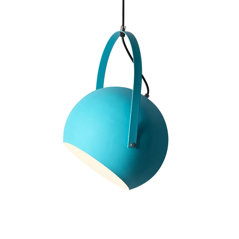 Aira Colorful Art Deco Pendant Light, Spherical, Bedroom - Lamp Copper