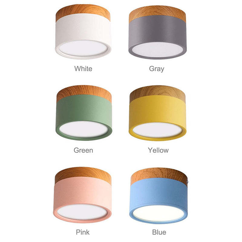 Jojo Cylindrical Flush Mount Ceiling Light - Lamp Copper