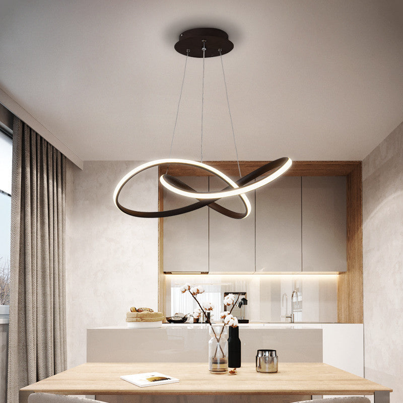 Arisha Modern Led Pendant Light, Black/White, Living Room/Bedroom - Lamp Copper