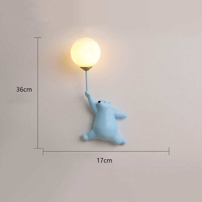 Bear Balloon Wall Reading Lamp - Lamp Copper