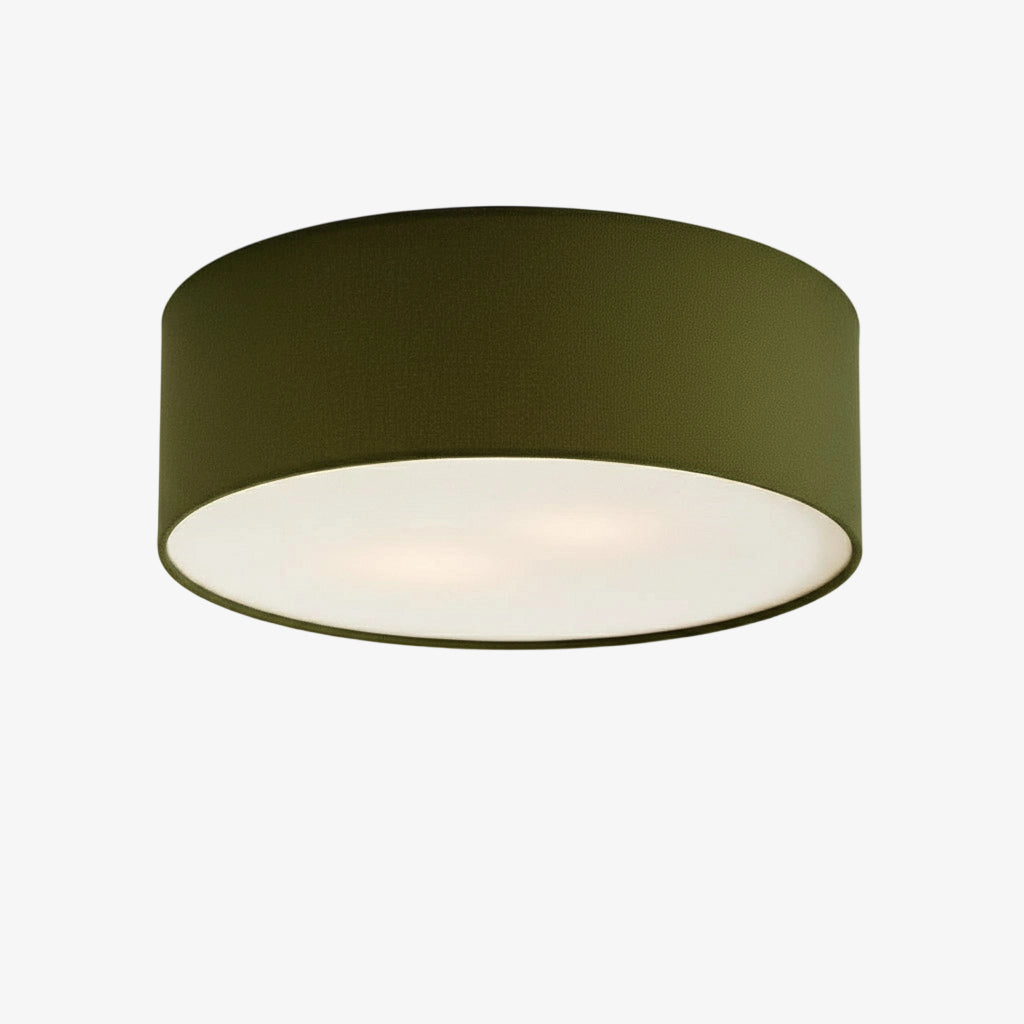 Linen Drum Ceiling Light Modern Bedroom