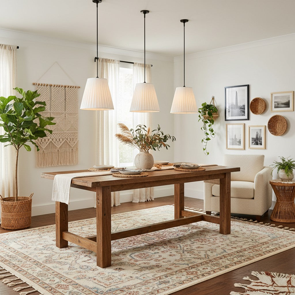 Grace Fabric  Pleated Shade Pendant Light
