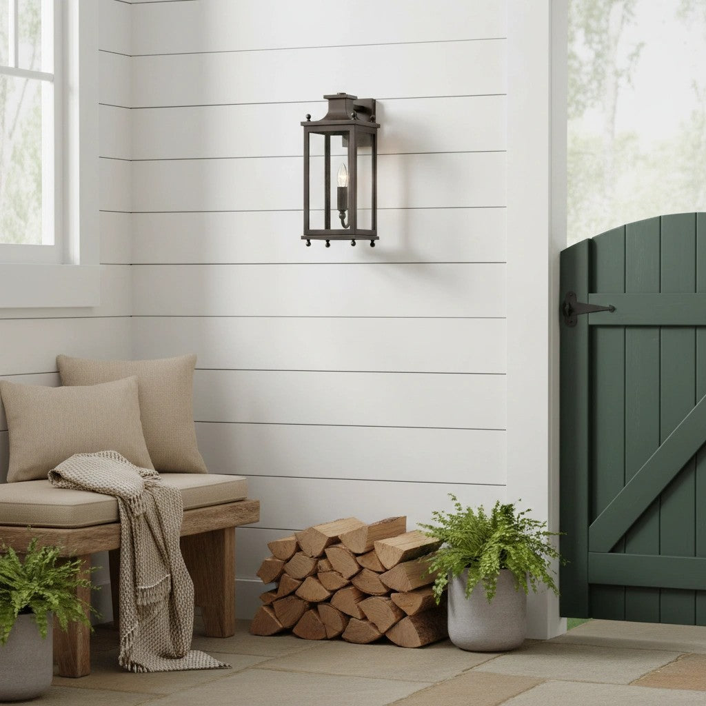 Guard  Wall Lamp  Brass Glass Outdoor