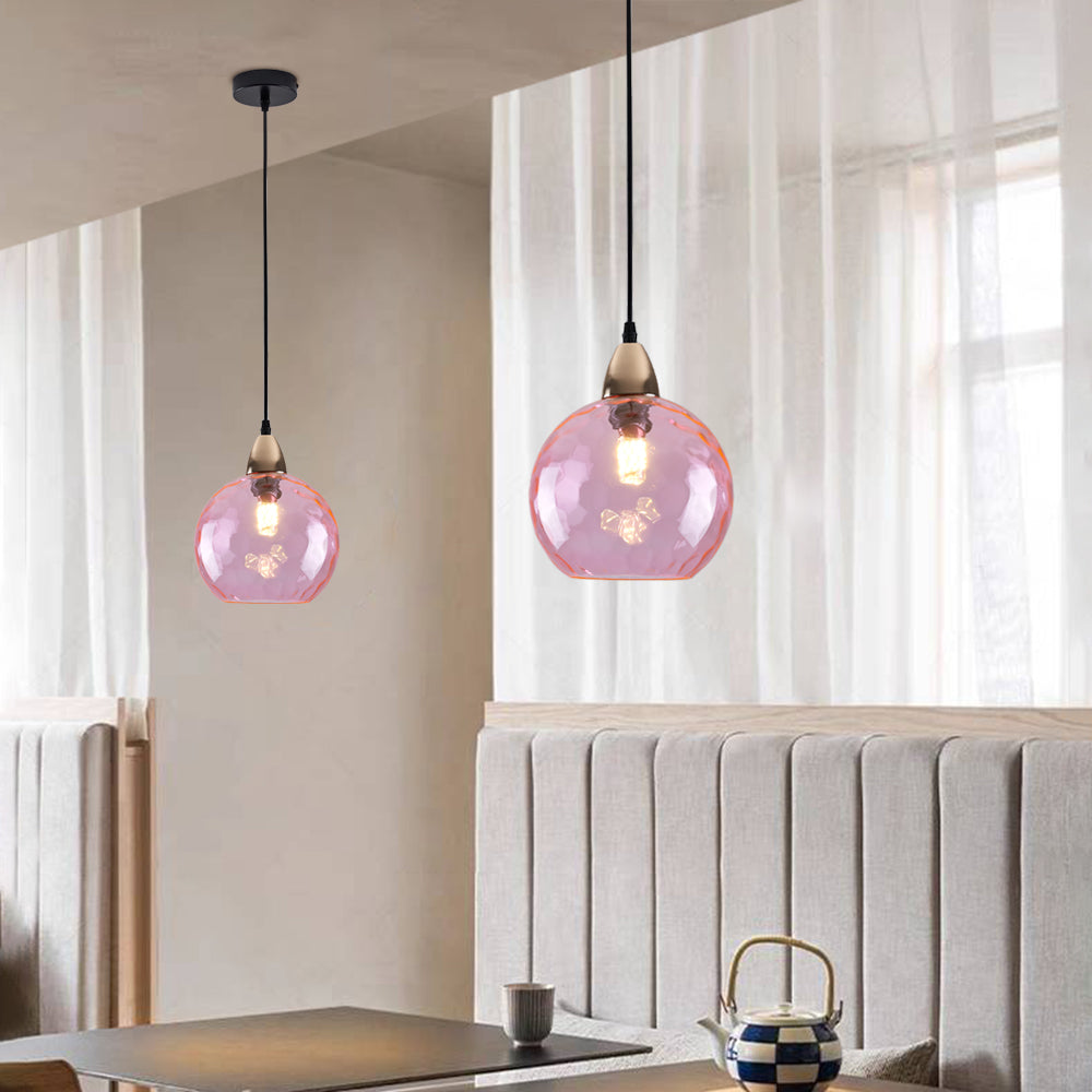 Water Ripple Glass Pendant Lights - Lamp Copper