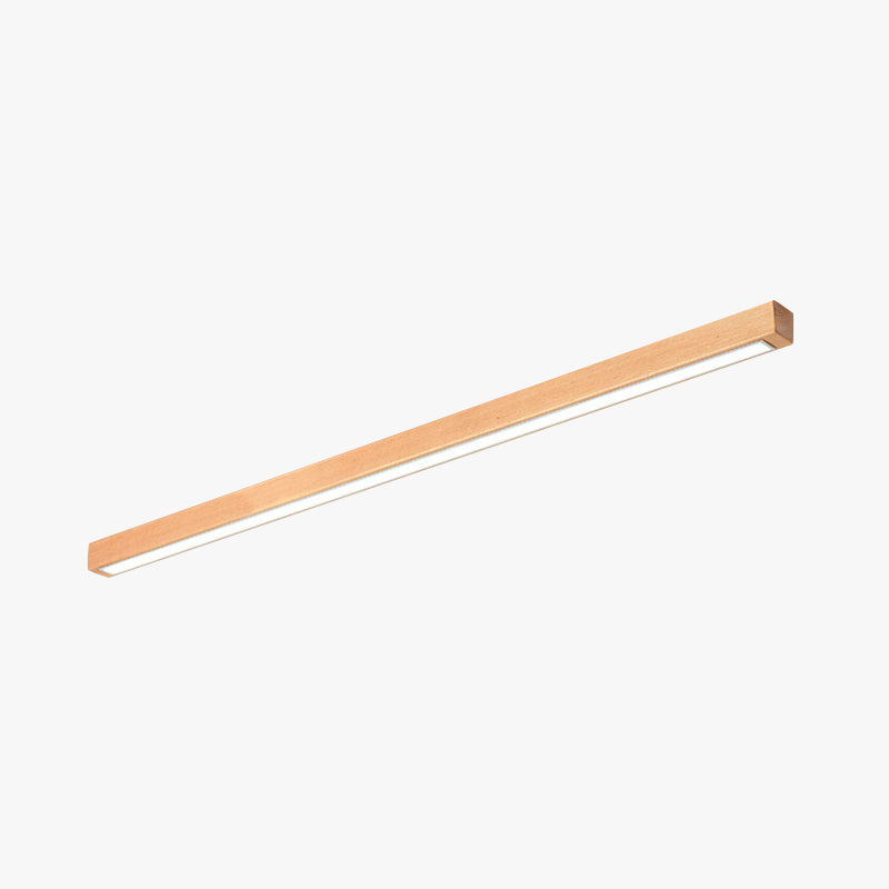 Arisha Linear Slim Ceiling Light, Wood - Lamp Copper