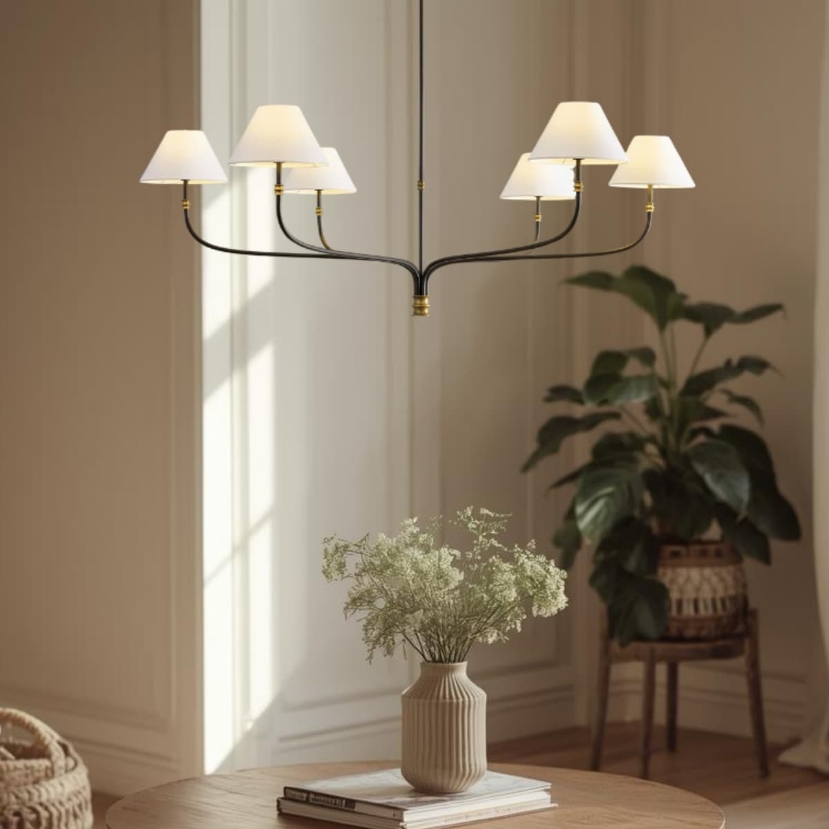 Verge Multi-light Fabric Chandelier